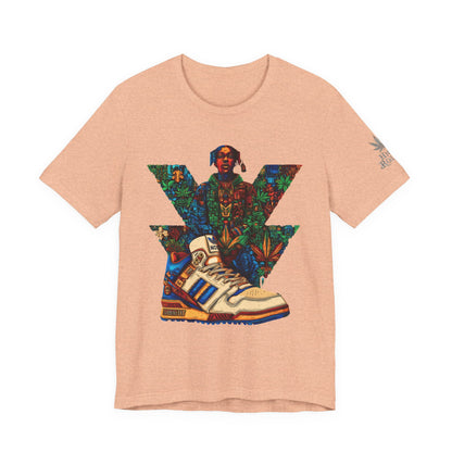 High Roller Trefoil Cannabis Sneaker T-Shirt - Premium 420 Hip-Hop Sneakerhead Street Culture Botanical Art Apparel