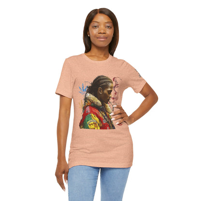 High Roller Profile Smoke Art Cannabis T-Shirt - Premium 420 Hip-Hop Portrait Street Culture Elevated Lifestyle Apparel