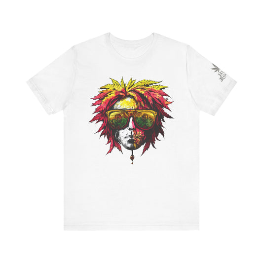 Rasta Cannabis Portrait Tee - Reggae Culture Art Design | High Roller