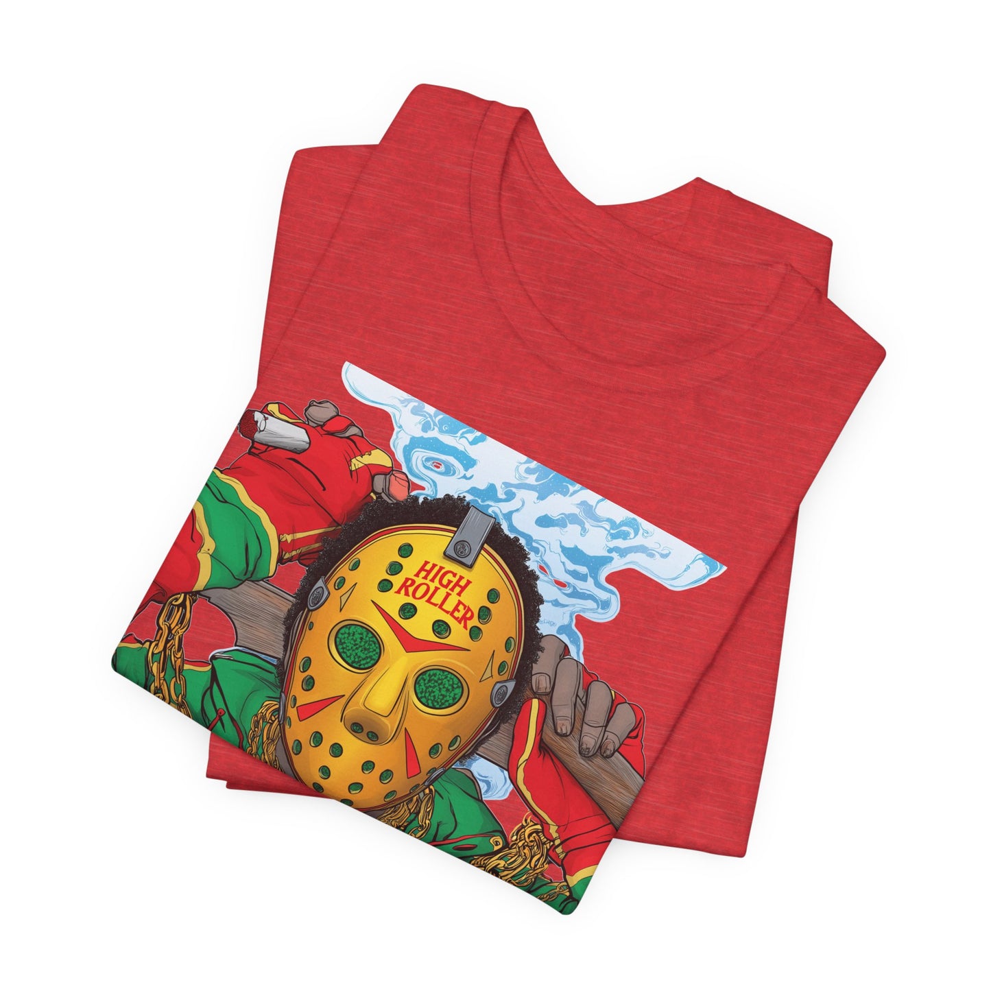 Horror Icon HIGH ROLLER T-Shirt - Premium Cannabis Slasher Culture Apparel"