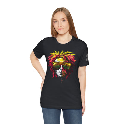 Rasta Cannabis Portrait Tee - Reggae Culture Art Design | High Roller