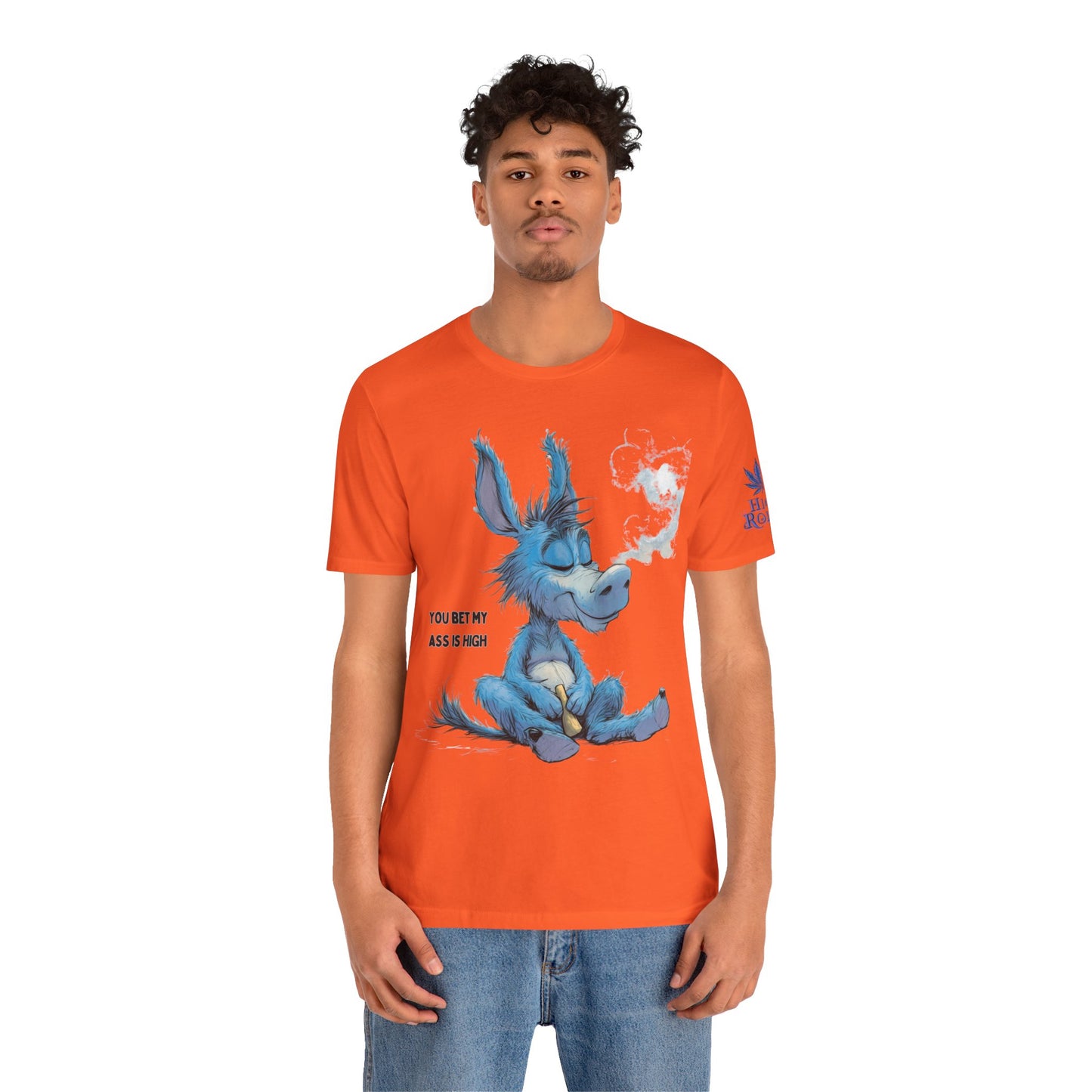 Blue Donkey Tee - Premium Airlume Cotton Cannabis Culture Humor Cartoon Art