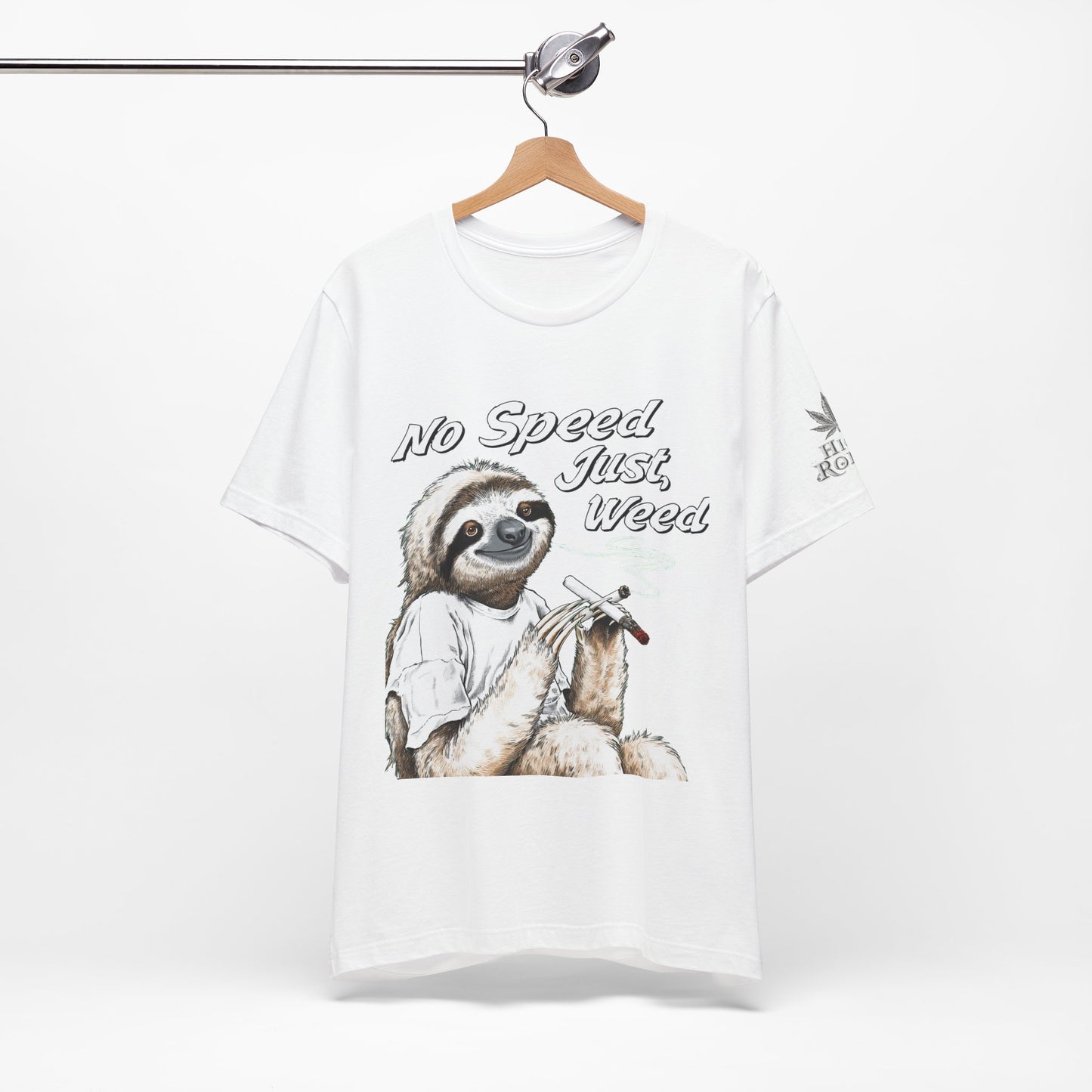 Slow Motion Tee - Premium Airlume Cotton Cannabis Culture Sloth Humor Art