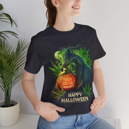 Cannabis Witch's Brew Halloween T-Shirt - Premium Spooky 420 Black Edition Apparel"