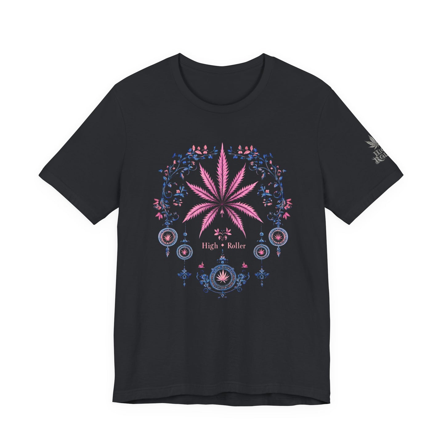 Bohemian Cannabis Mandala Tee - Floral Folk Art Design | High Roller