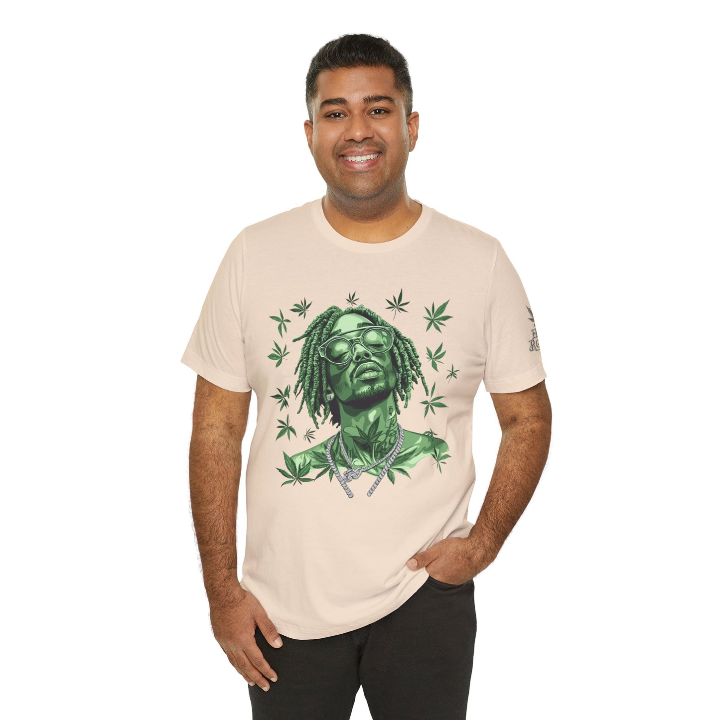 Elevated Vision Green Dream Tee - Premium Airlume Cotton Cannabis Culture Art