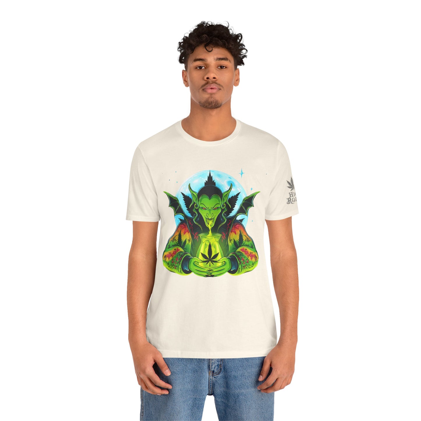 Mystic Dragon Guardian Cannabis Meditation T-Shirt - Premium Psychedelic 420 Apparel