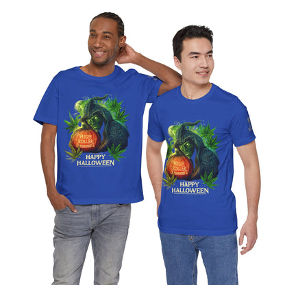 Cannabis Witch's Brew Halloween T-Shirt - Premium Spooky 420 Black Edition Apparel"