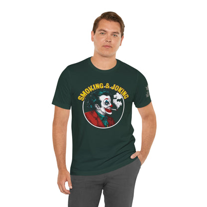 Smoking & Joking T-Shirt - Premium Airlume Cotton Cannabis Villain Pop Art Tee