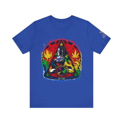 HIGH ROLLER Buddha Meditation Premium Cannabis Culture T-Shirt - Enlightenment Meets Electronic Music Luxury Streetwear