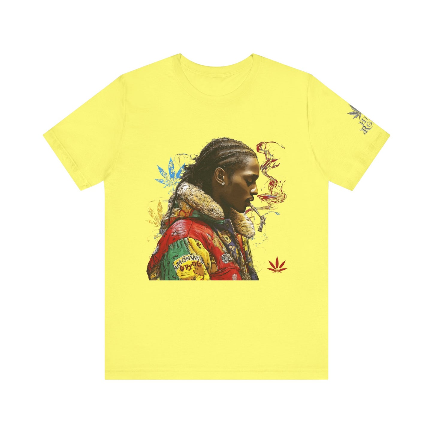 High Roller Profile Smoke Art Cannabis T-Shirt - Premium 420 Hip-Hop Portrait Street Culture Elevated Lifestyle Apparel