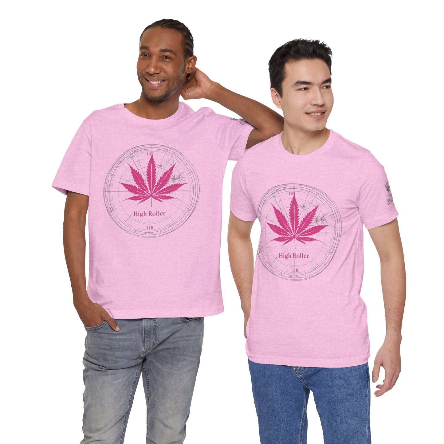 True North Tee - Premium Airlume Cotton Cannabis Culture Compass Navigation Art