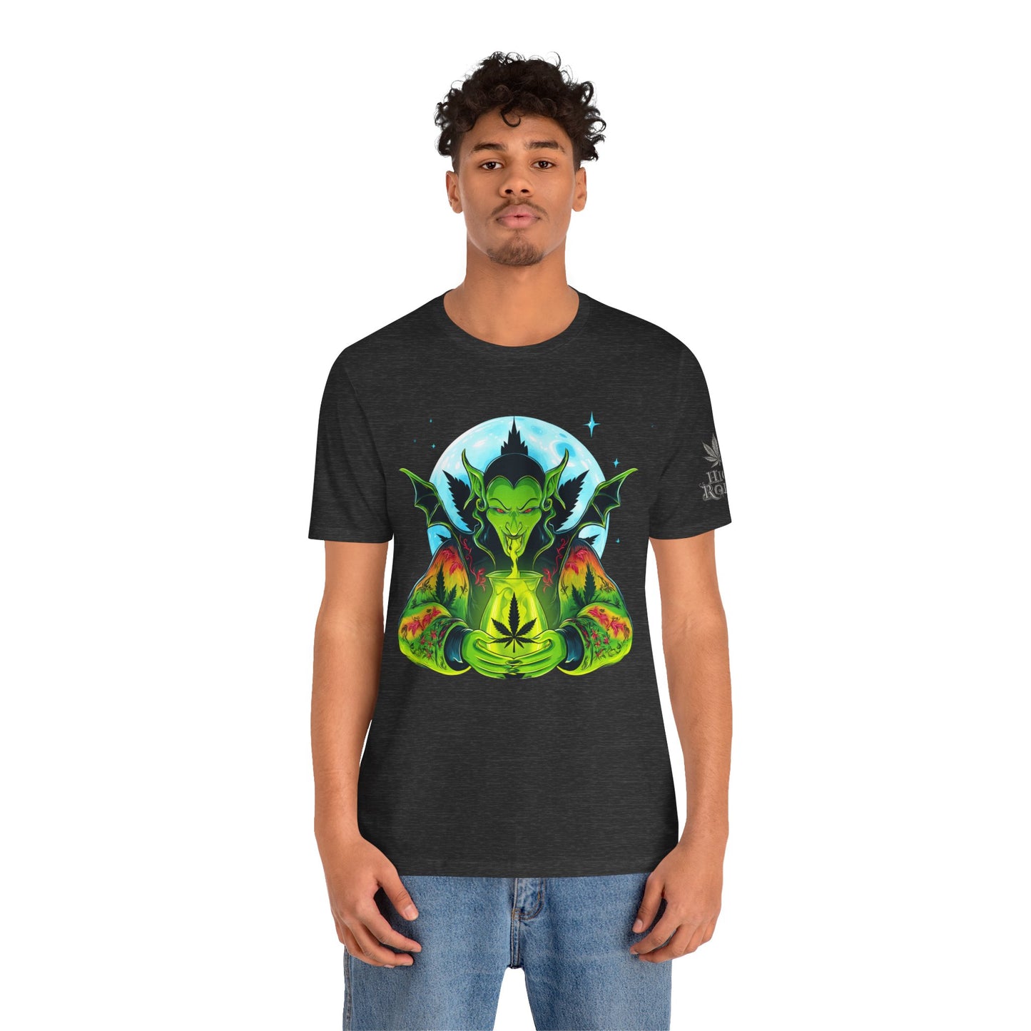 Mystic Dragon Guardian Cannabis Meditation T-Shirt - Premium Psychedelic 420 Apparel