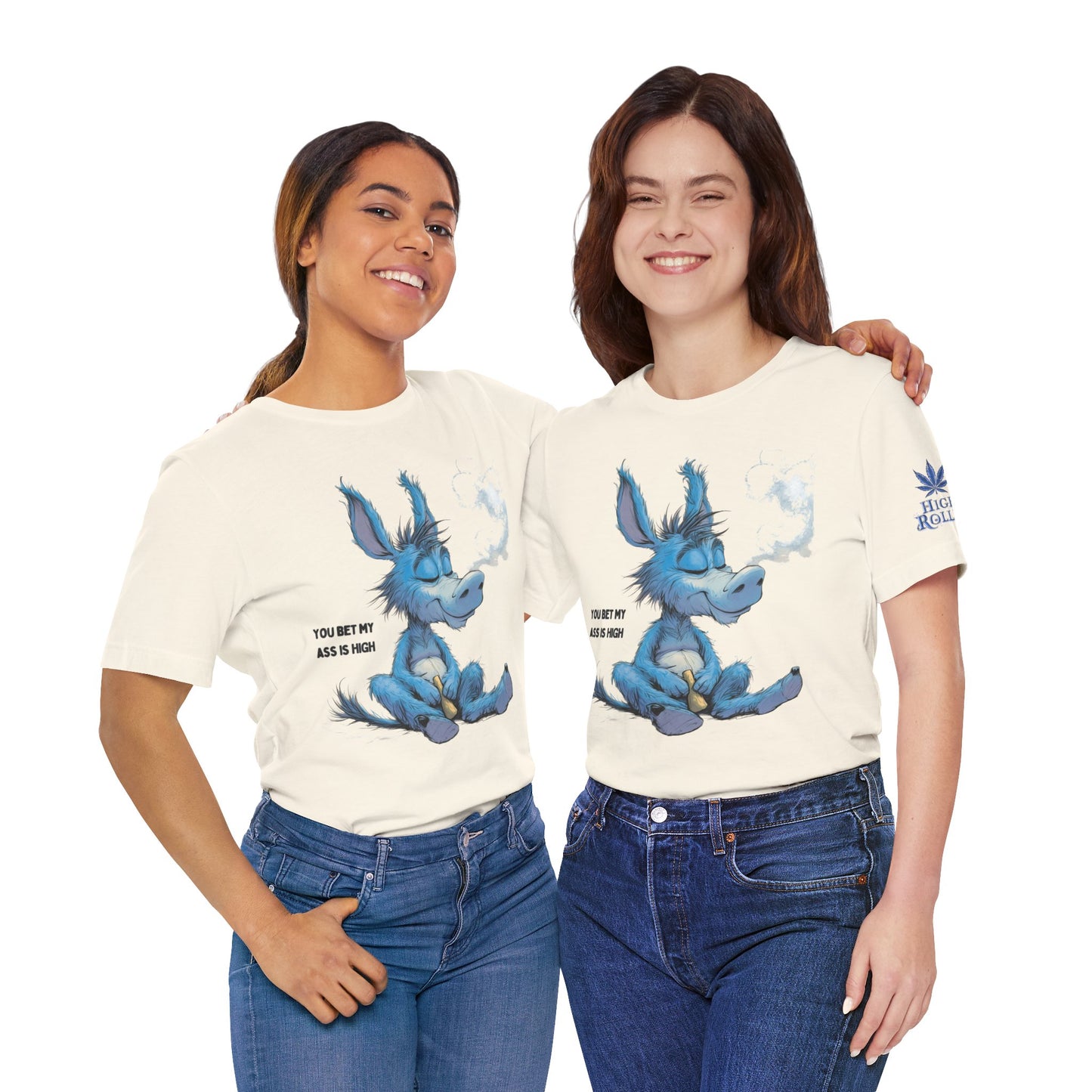 Blue Donkey Tee - Premium Airlume Cotton Cannabis Culture Humor Cartoon Art