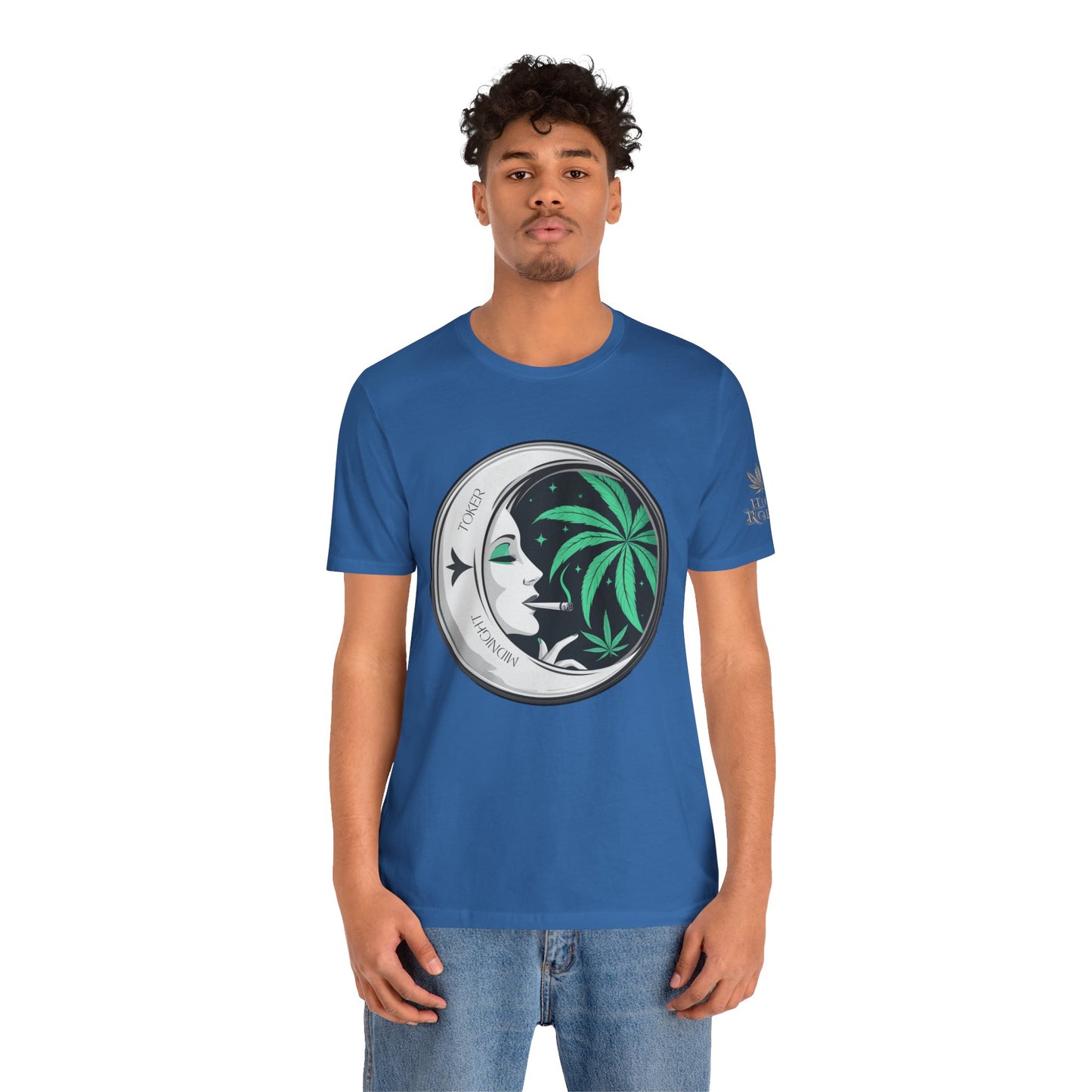 Toker Girl Coin Tee - Vintage Cannabis Portrait Art Design | High Roller