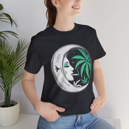 Toker Girl Coin Tee - Vintage Cannabis Portrait Art Design | High Roller