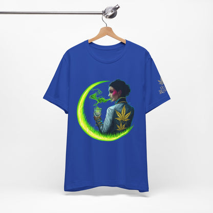Cannabis Queen Commander T-Shirt - Premium Afrofuturistic 420 Lifestyle Apparel"