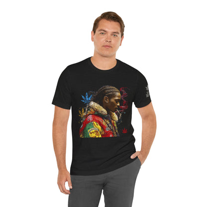 High Roller Profile Smoke Art Cannabis T-Shirt - Premium 420 Hip-Hop Portrait Street Culture Elevated Lifestyle Apparel