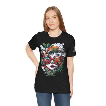Vision Quest T-Shirt - Premium Airlume Cotton Cannabis Goddess Psychedelic Art Tee