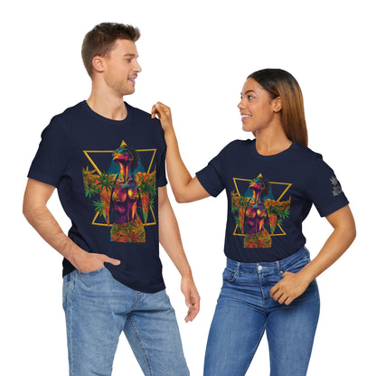 Sacred Geometry Cannabis Goddess Tee - Psychedelic Beauty Art Design | High Roller