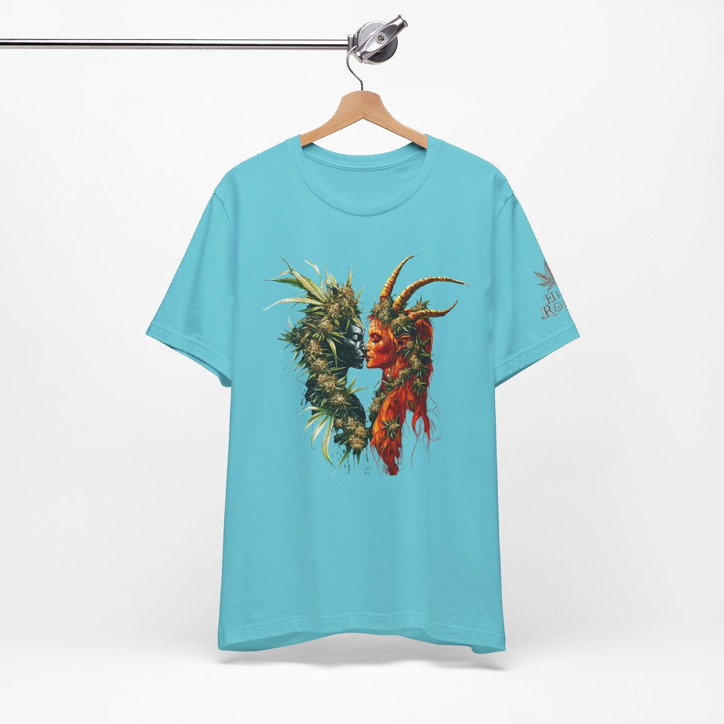 Sacred Union T-Shirt - Premium Airlume Cotton Cannabis Spirits Fantasy Art Tee