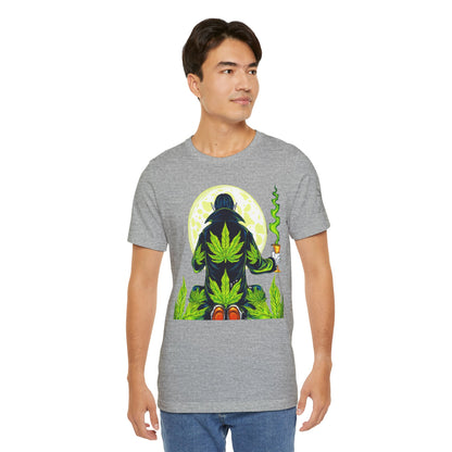Luxury Gothic Cannabis Vampire T-Shirt - Premium Dark HIGH ROLLER Streetwear - Elevated Nocturnal 420 Fashion