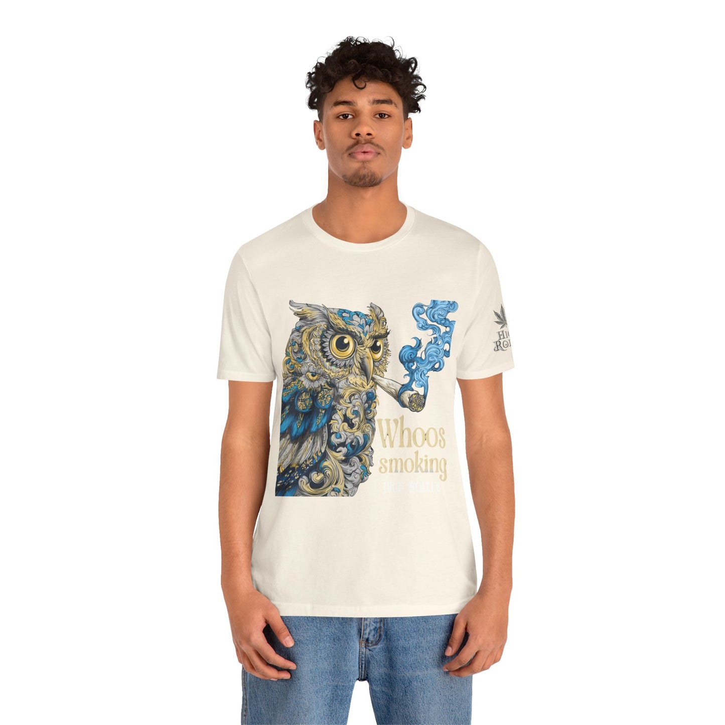 Baroque Owl Tee - Premium Airlume Cotton Cannabis Culture Ornate Bird Art