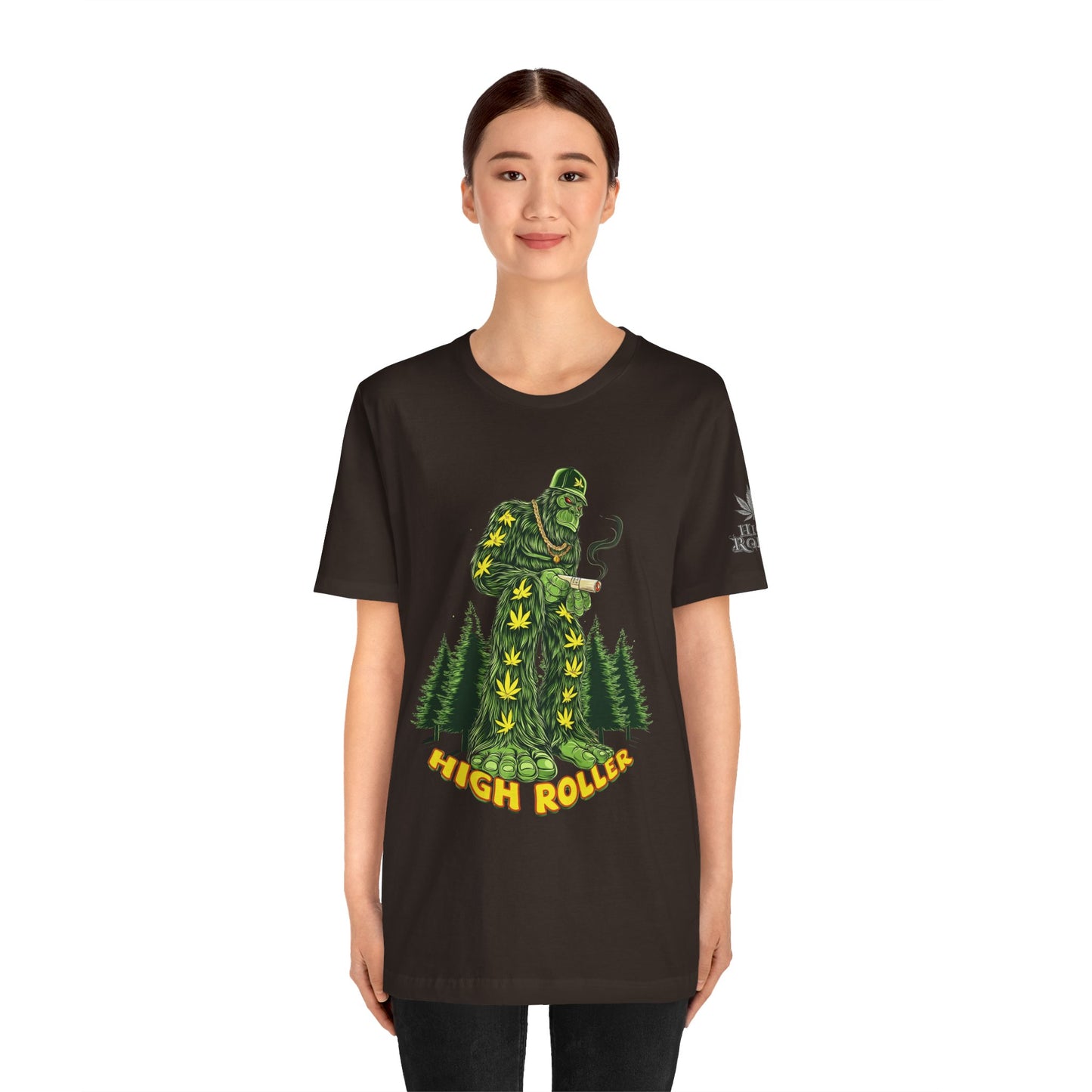 Cannabis Sasquatch Forest King T-Shirt - Premium Bigfoot 420 Lifestyle Apparel"