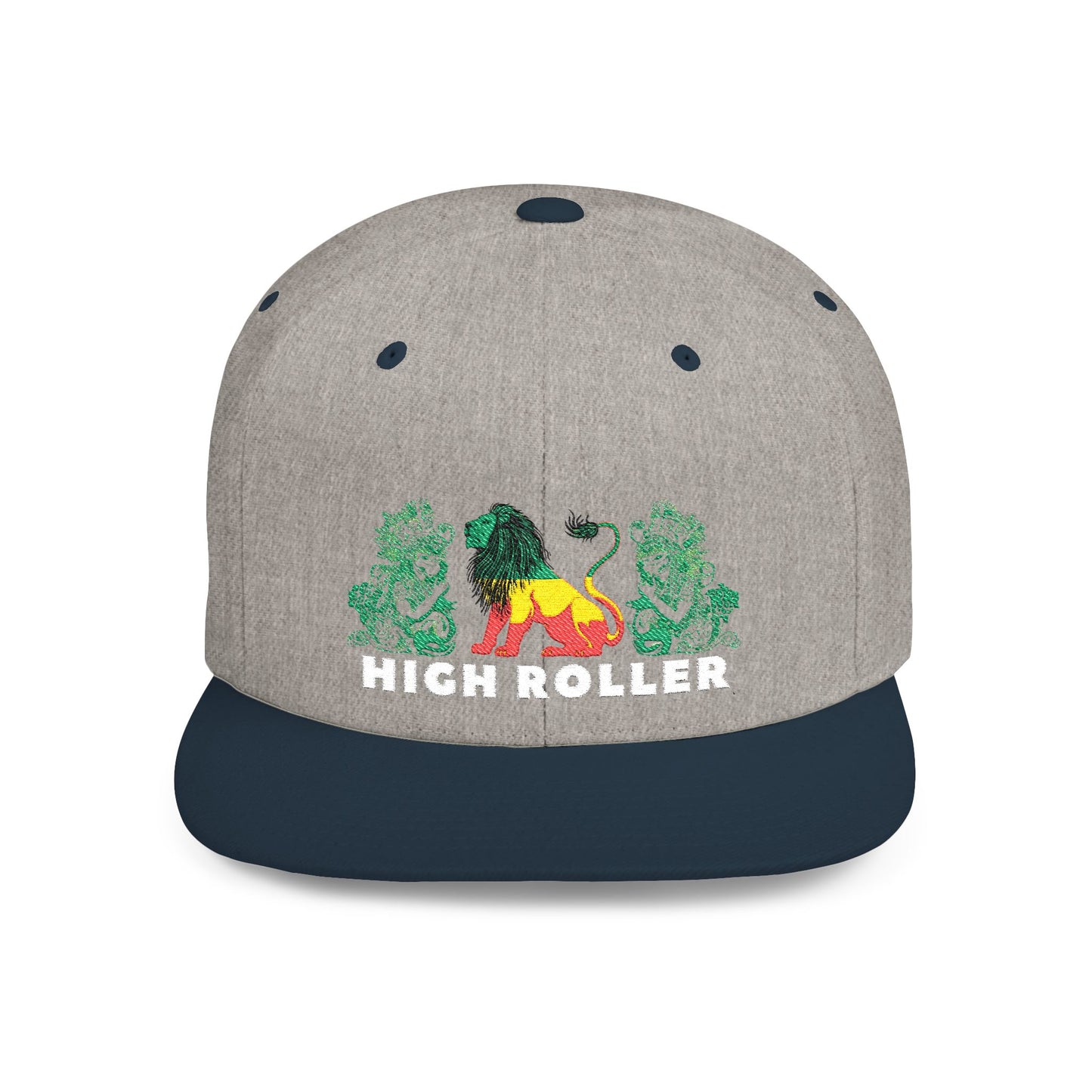 HIGH ROLLER Rastafarian Lion Snapback Cap