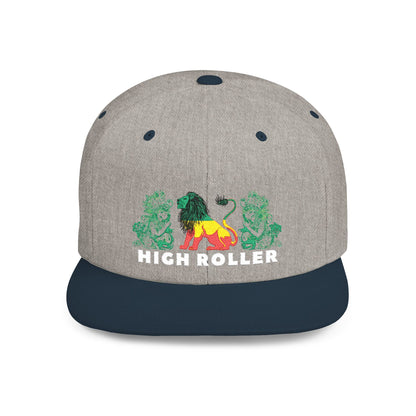HIGH ROLLER Rastafarian Lion Snapback Cap