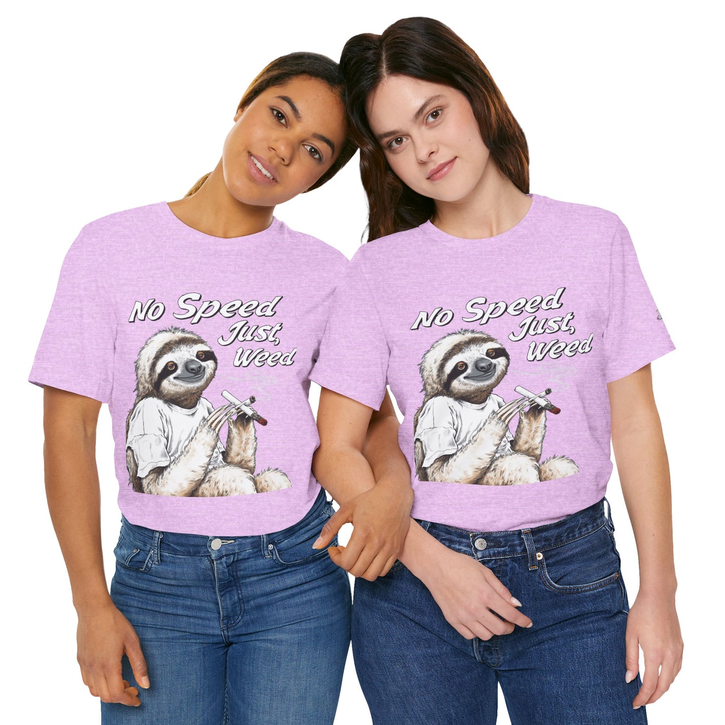 Slow Motion Tee - Premium Airlume Cotton Cannabis Culture Sloth Humor Art