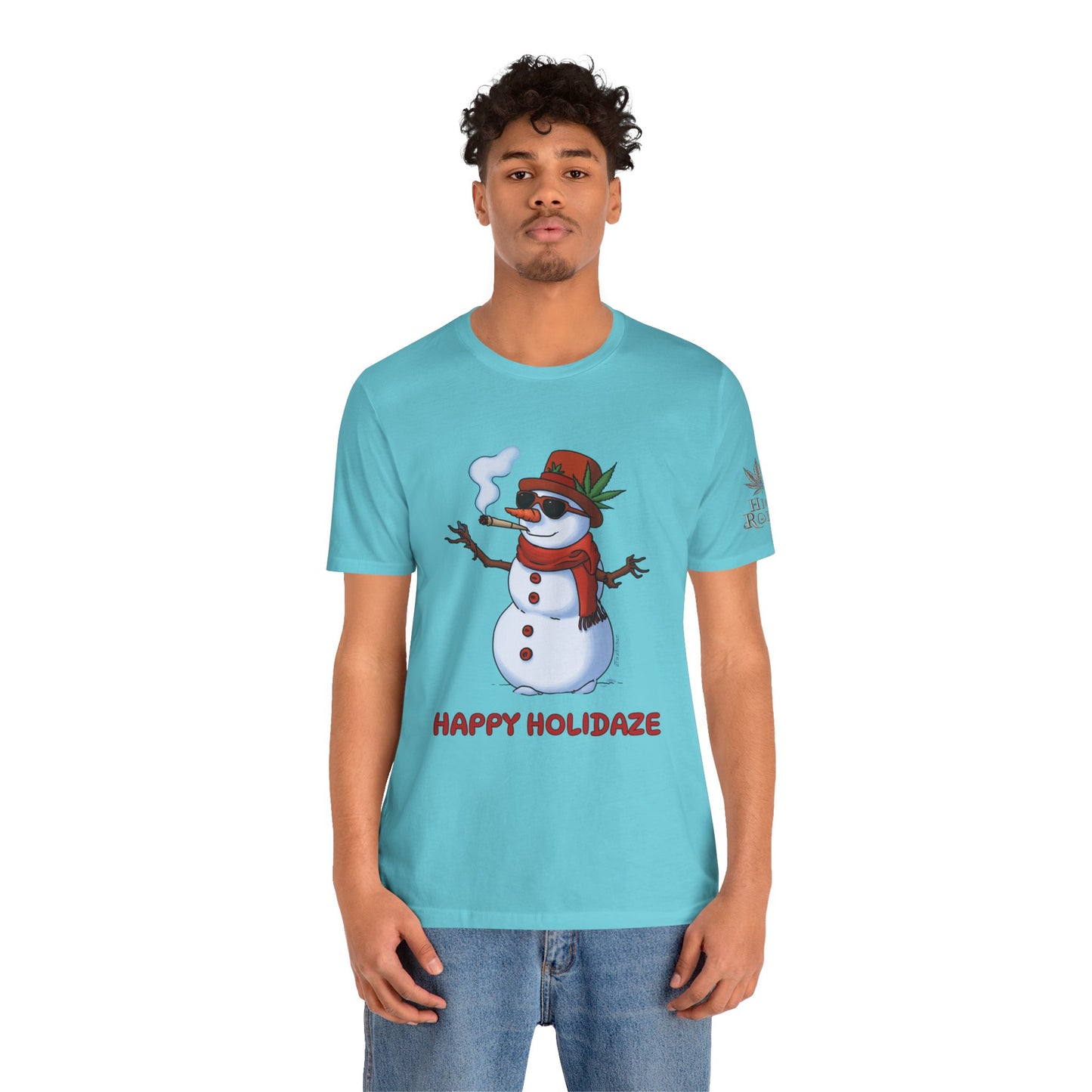 Happy Holidaze Premium Cannabis Christmas T-Shirt