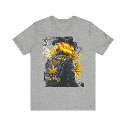 Halloween Witch Rider Cannabis T-Shirt - Premium Spooky 420 Biker Edition Apparel