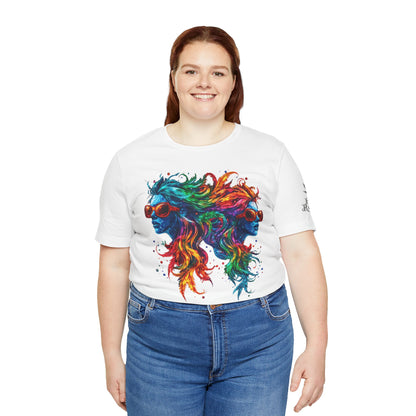 Spectrum Sisters T-Shirt - Premium Airlume Cotton Cannabis Rainbow Psychedelic Art Tee
