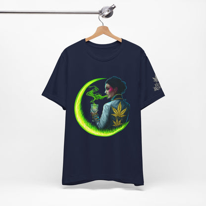 Cannabis Queen Commander T-Shirt - Premium Afrofuturistic 420 Lifestyle Apparel"