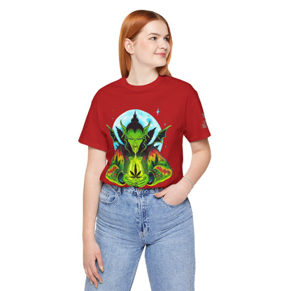 Mystic Dragon Guardian Cannabis Meditation T-Shirt - Premium Psychedelic 420 Apparel