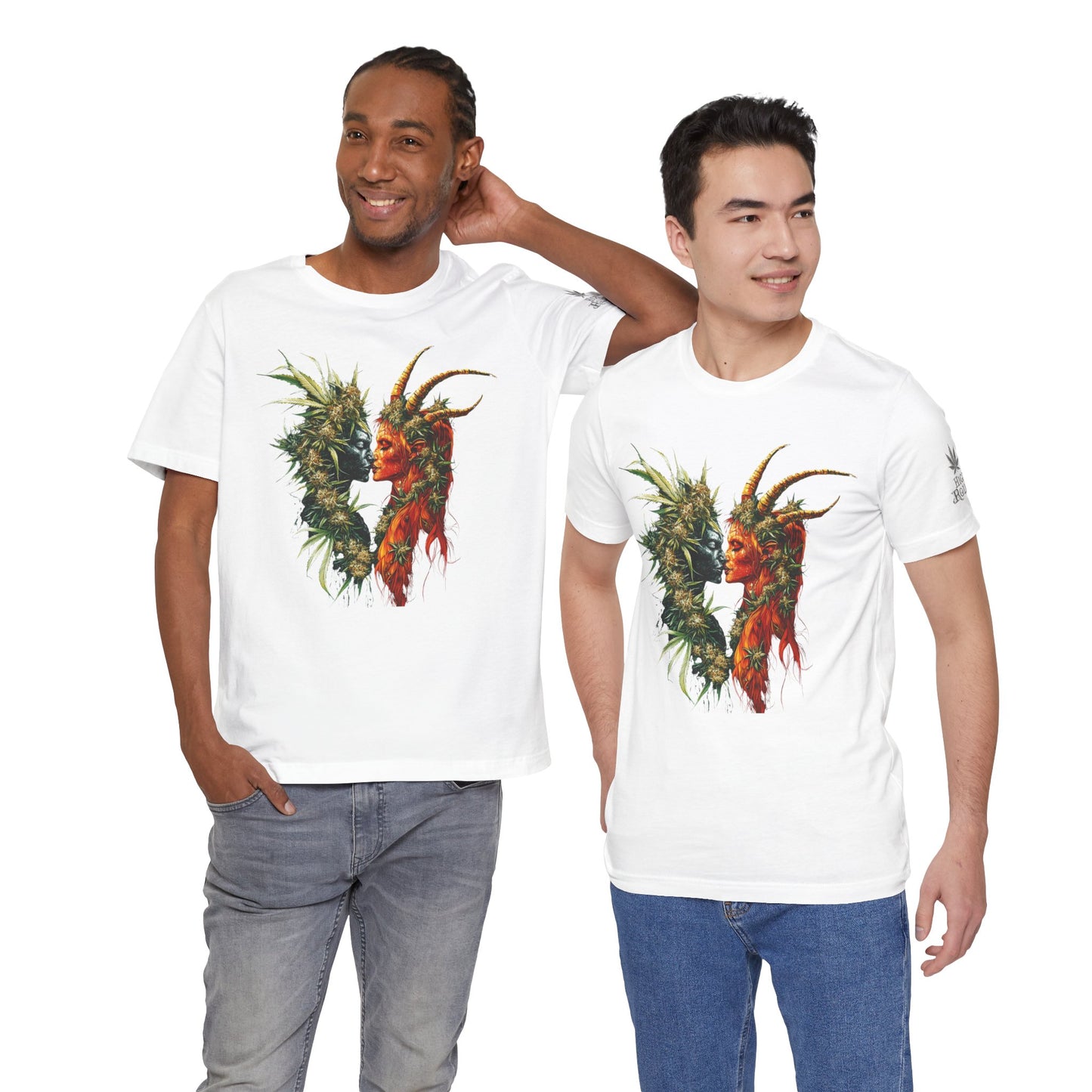 Sacred Union T-Shirt - Premium Airlume Cotton Cannabis Spirits Fantasy Art Tee