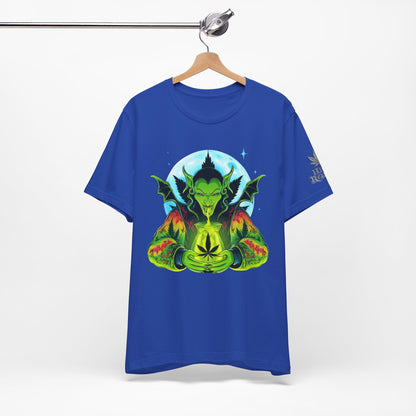 Mystic Dragon Guardian Cannabis Meditation T-Shirt - Premium Psychedelic 420 Apparel