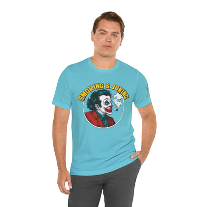 Smoking & Joking T-Shirt - Premium Airlume Cotton Cannabis Villain Pop Art Tee