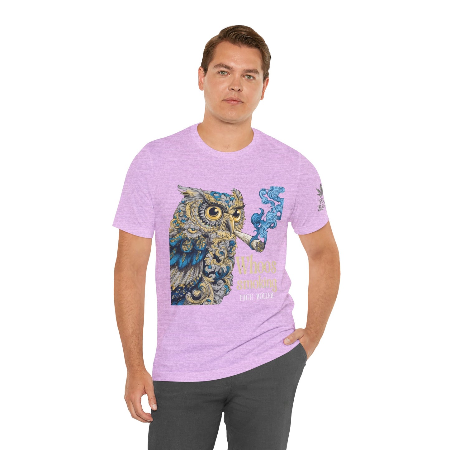Baroque Owl Tee - Premium Airlume Cotton Cannabis Culture Ornate Bird Art