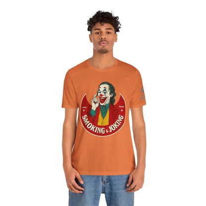 High Roller Villain T-Shirt - Premium Airlume Cotton Cannabis Joker Badge Art Tee
