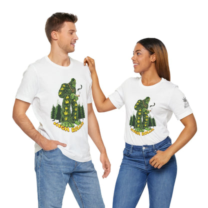 Cannabis Sasquatch Forest King T-Shirt - Premium Bigfoot 420 Lifestyle Apparel"