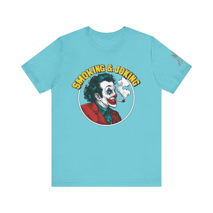 Smoking & Joking T-Shirt - Premium Airlume Cotton Cannabis Villain Pop Art Tee