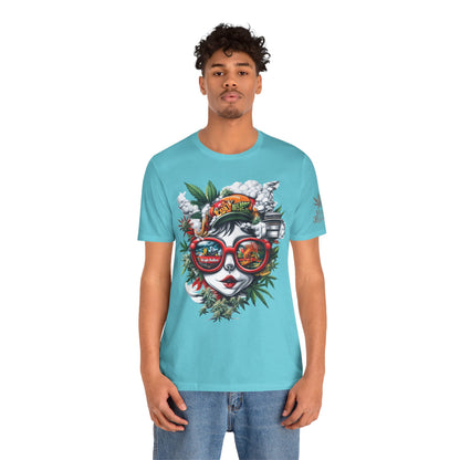 Vision Quest T-Shirt - Premium Airlume Cotton Cannabis Goddess Psychedelic Art Tee
