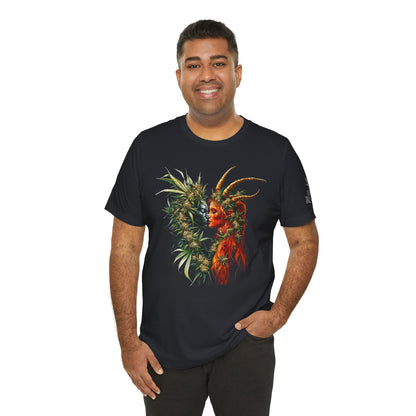 Sacred Union T-Shirt - Premium Airlume Cotton Cannabis Spirits Fantasy Art Tee