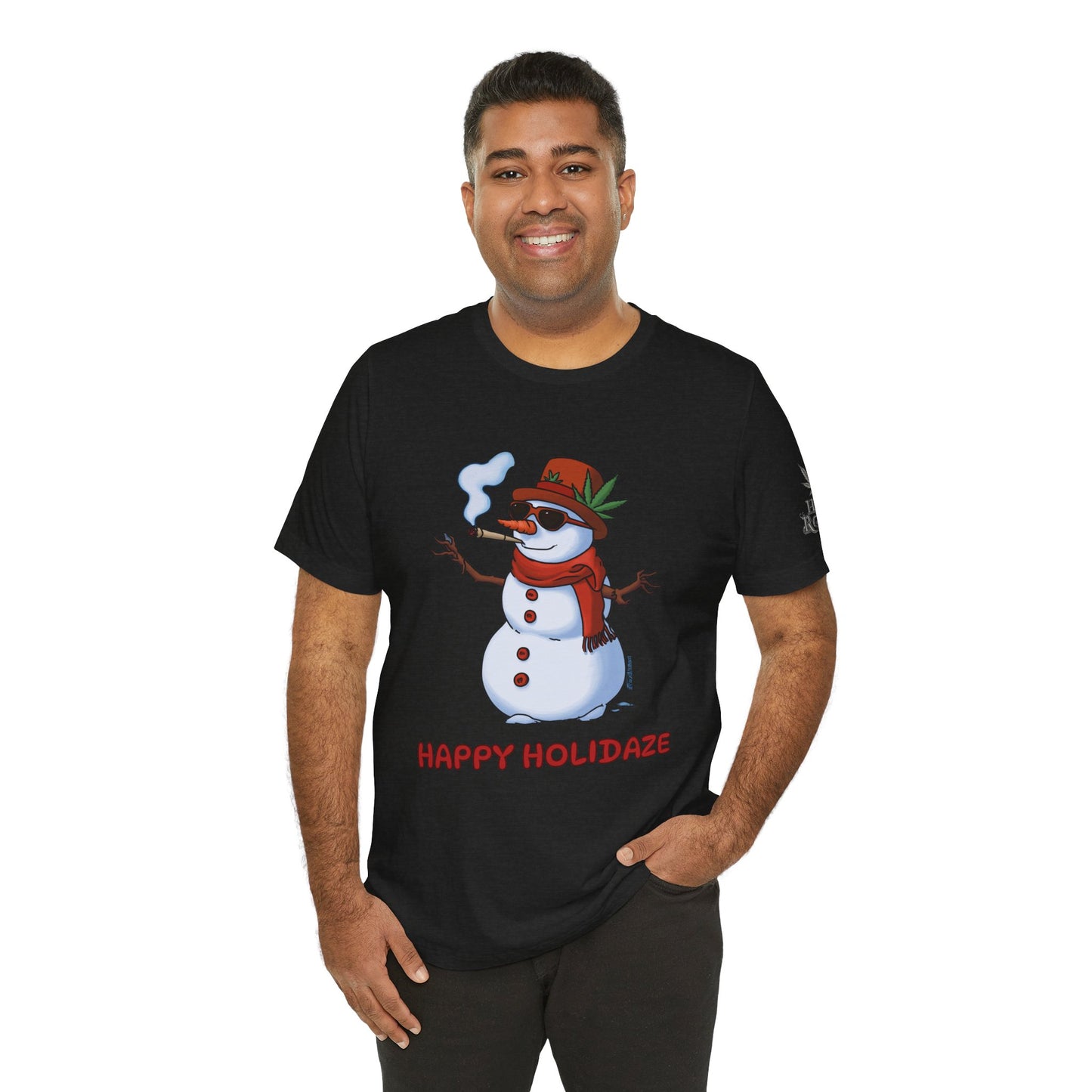 Happy Holidaze Premium Cannabis Christmas T-Shirt