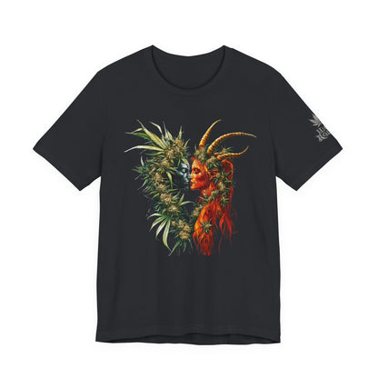 Sacred Union T-Shirt - Premium Airlume Cotton Cannabis Spirits Fantasy Art Tee