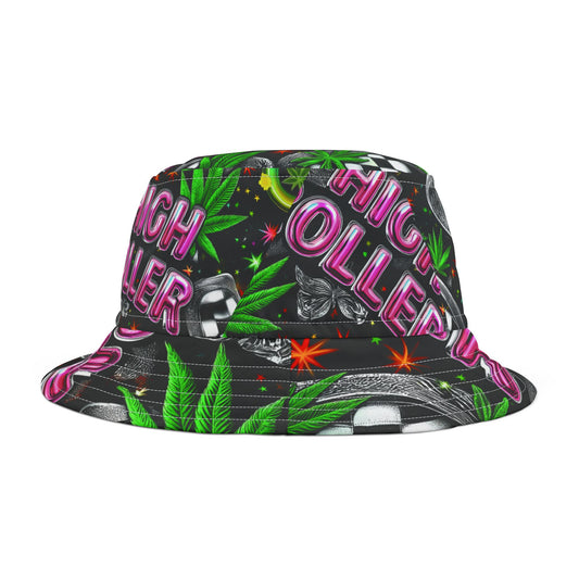HIGH ROLLER Neon Party Bucket Hat