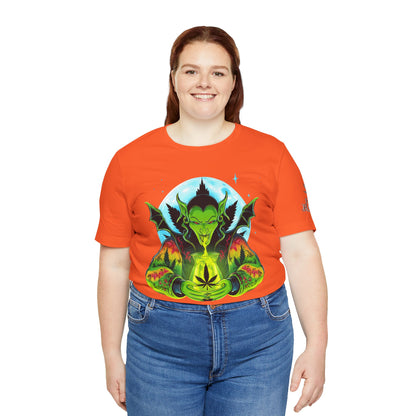 Mystic Dragon Guardian Cannabis Meditation T-Shirt - Premium Psychedelic 420 Apparel