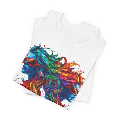 Spectrum Sisters T-Shirt - Premium Airlume Cotton Cannabis Rainbow Psychedelic Art Tee